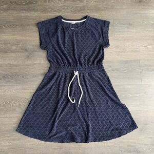 T by Talbots Small Towel Terry Seashell‎ Blue dress Coastal Beach Nautical NWT